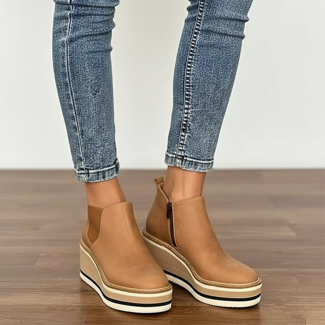 Ghete cu toc înalt și vârf rotund pentru femei