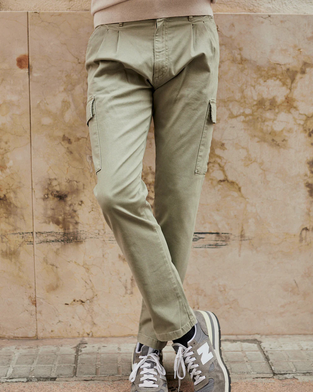 Pantaloni Cargo Din in și Bumbac Pentru Bărbați