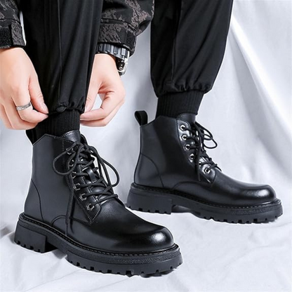 Ghete din piele cu vârf rotund pentru bărbați®