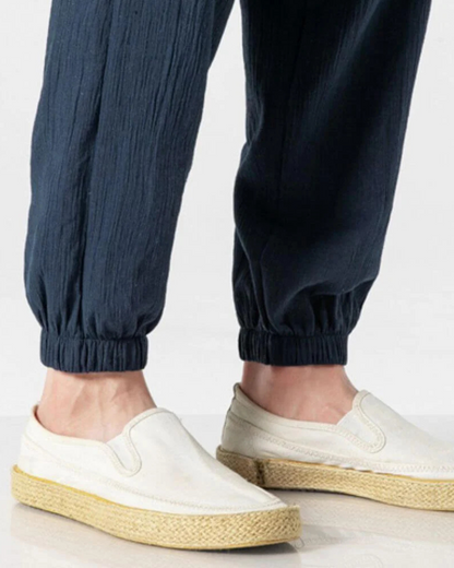 Pantaloni Din in cu Talie Elastică Stil Confortabil și Versatil 