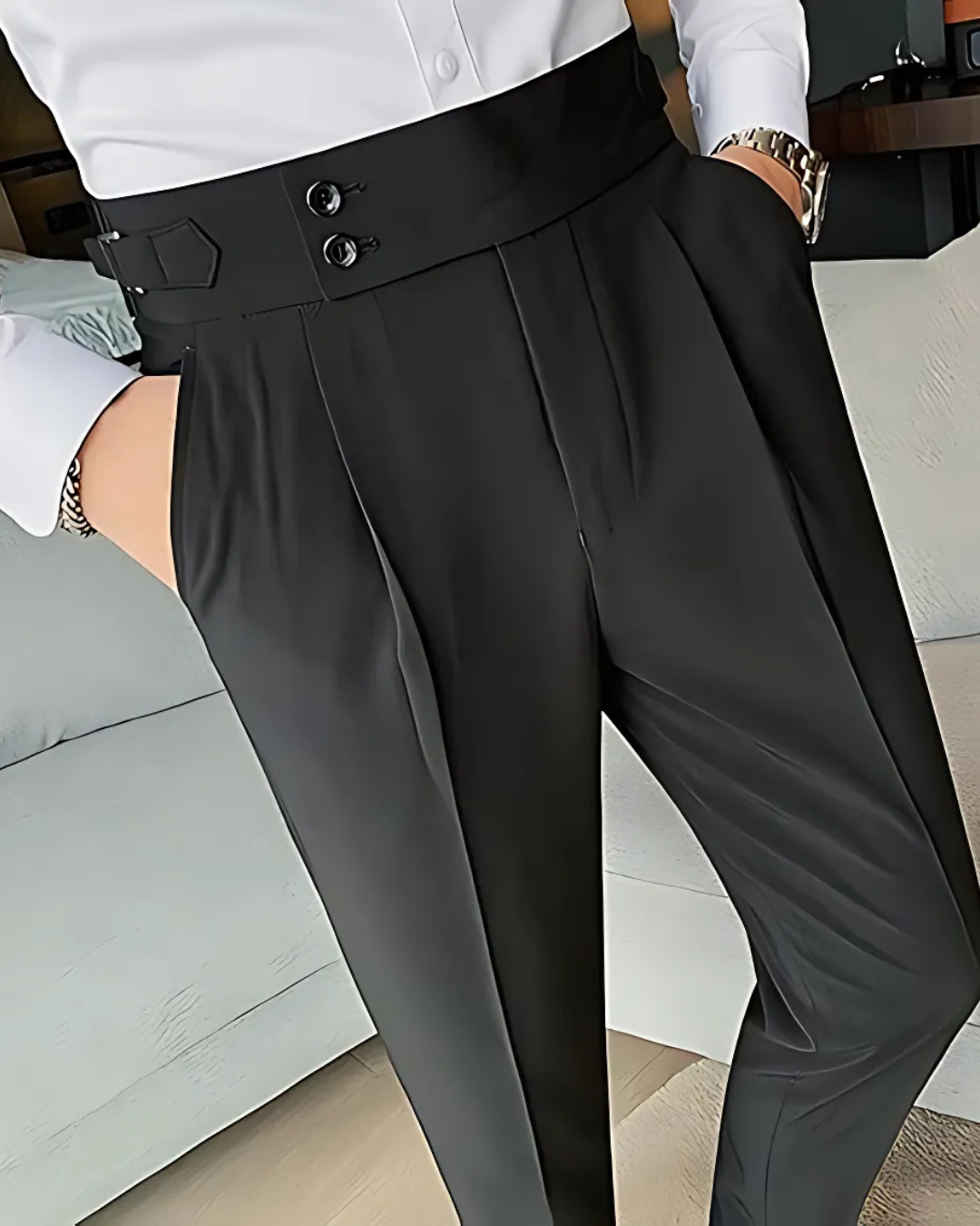 Casual Pants Pentru Bărbați în Culori uni 