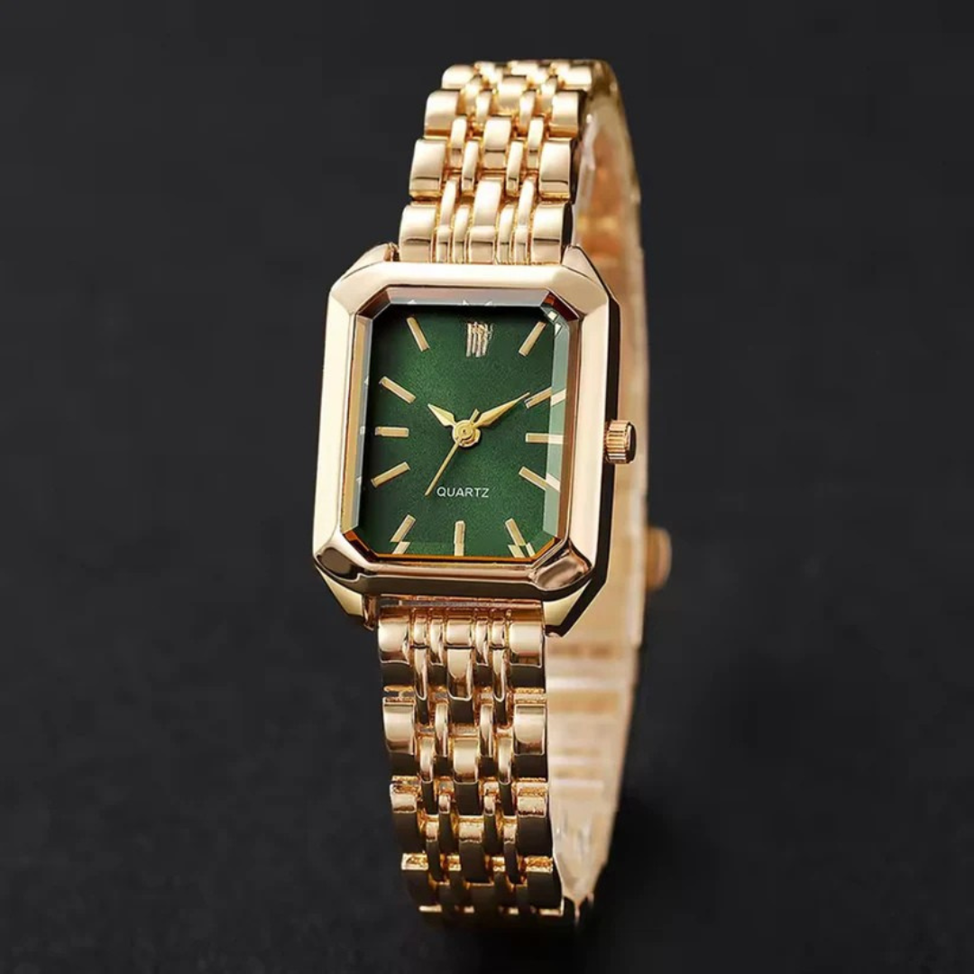 Ceas pătrat din oțel inoxidabil pentru femei