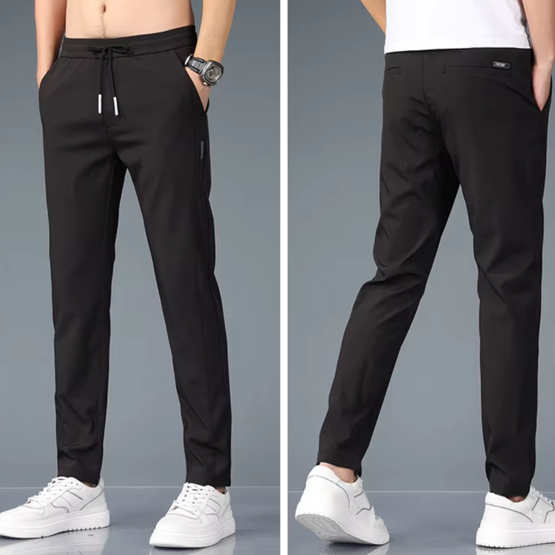 Pantaloni unisex cu Talie Reglabilă și Talie Elastică 