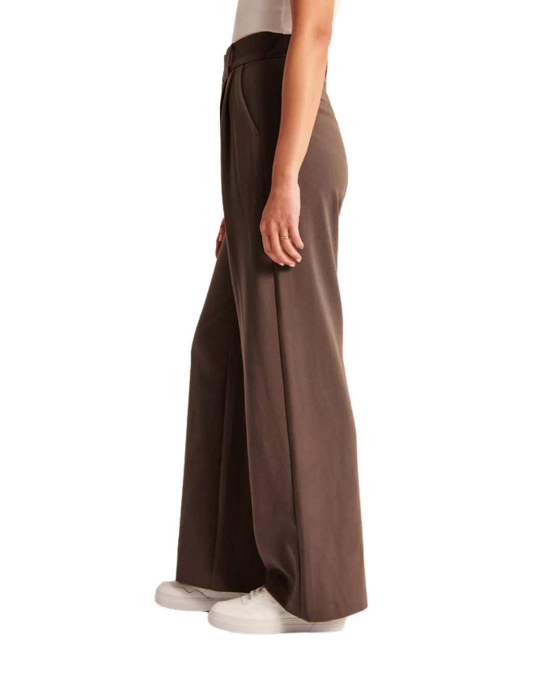 Pantaloni cu Talie Înaltă pentru Femei, cu Crăpături Elegante și Croială Largă