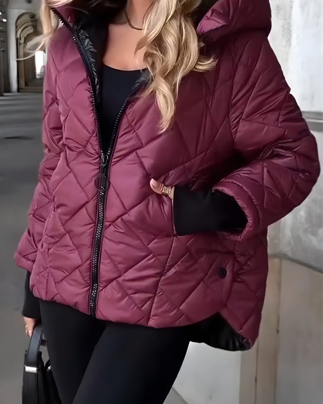 Jachetă Casual de Bumbac cu Glugă pentru Femei