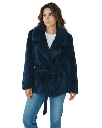 Jachetă din piele sintetică cu stil sofisticat pentru femei®