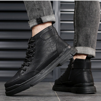 Cizme din piele pentru bărbați cu căptușeală din folar®