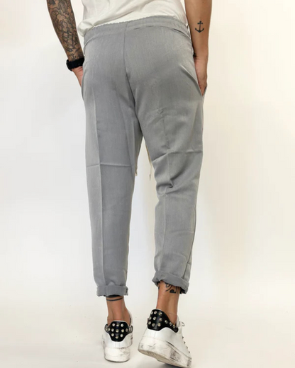 Pantaloni Jogger Pentru Bărbați cu Croială Relaxată și Talie Elastică cu Cordon 