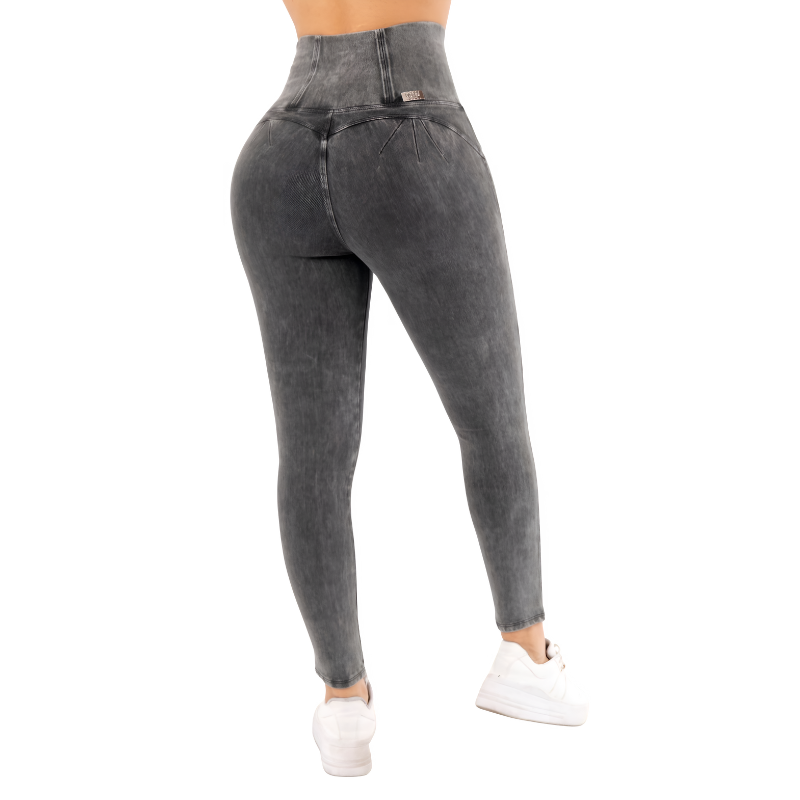 Pantaloni cu efect push-up maro 