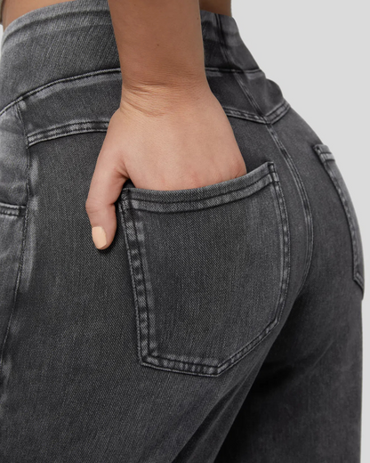 Long Pants with Talia Înaltă și Mai Multe Buzunare pentru Femei