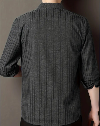 Cămăși cu Guler cu Rever în Dungi Pentru Bărbați