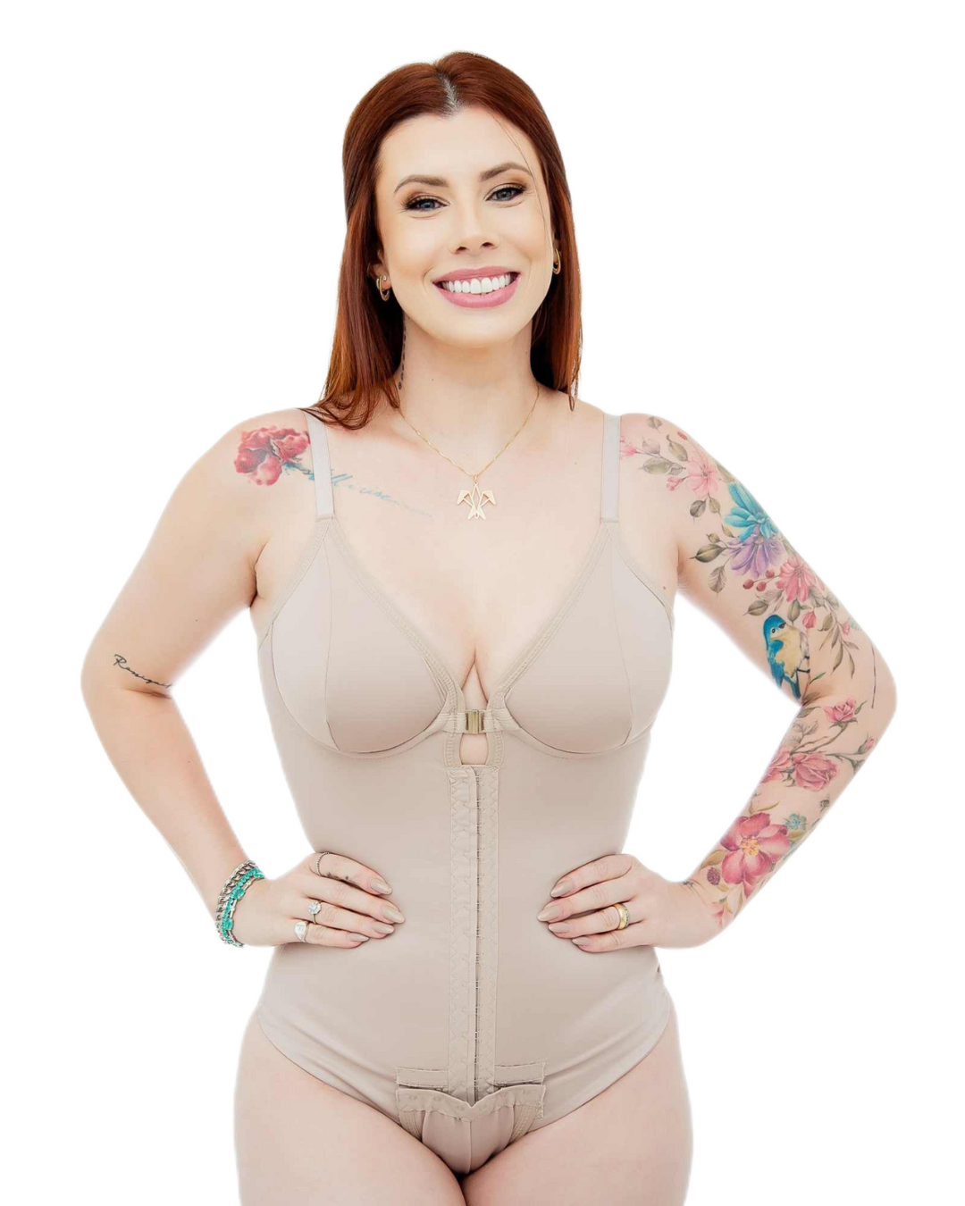 Modelarea Corpului cu Sutien de Înaltă Compresie și Închidere cu Fermoar 