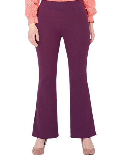 Pantaloni Moderni cu Croială Largă și Țesătură Elastică