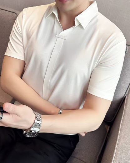 -Elasticitate Ridicată, Ușoară, Moale și Rezistentă la încrețire Cămașă Polo Pentru Bărbați în Culoare Solidă