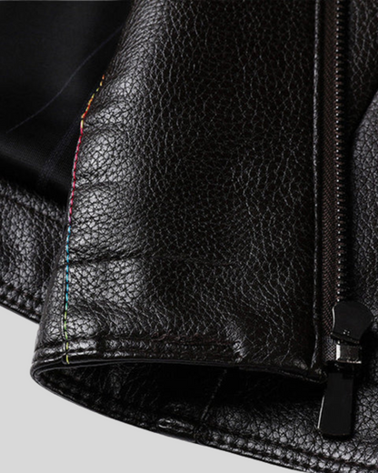 Jacheta de piele călduroasă pentru bărbați