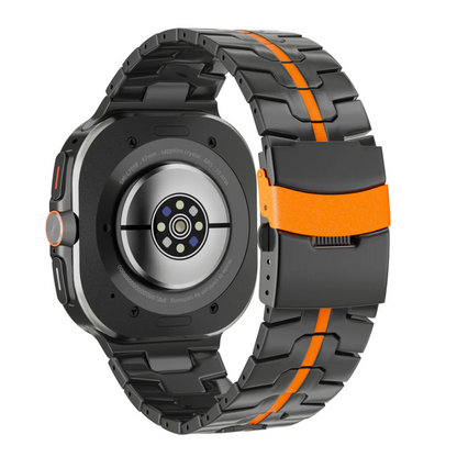 Ceas sportiv cu curea din titan futurist și funcțional