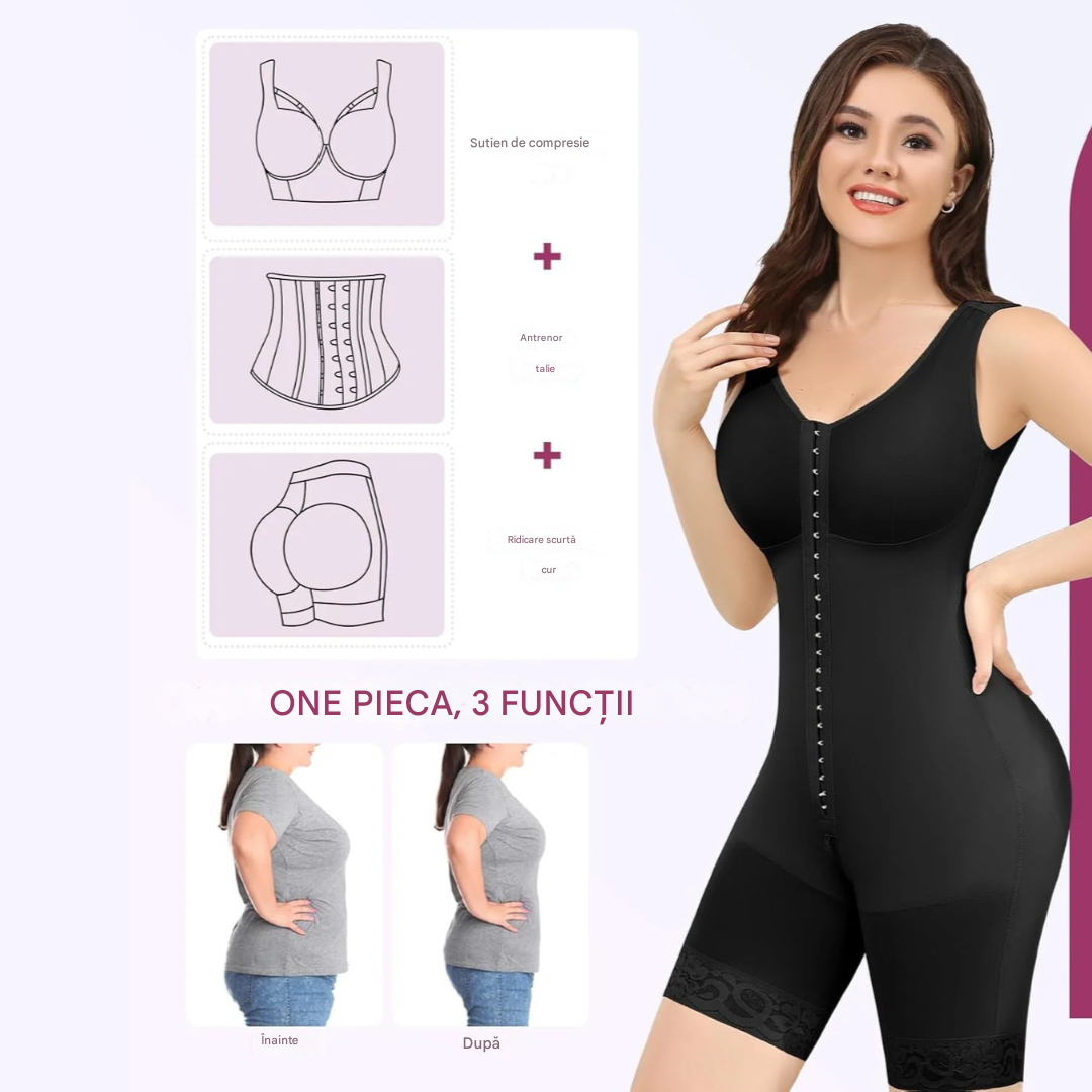 Modelator de Burtă și Sutien cu Dublă Compresie 