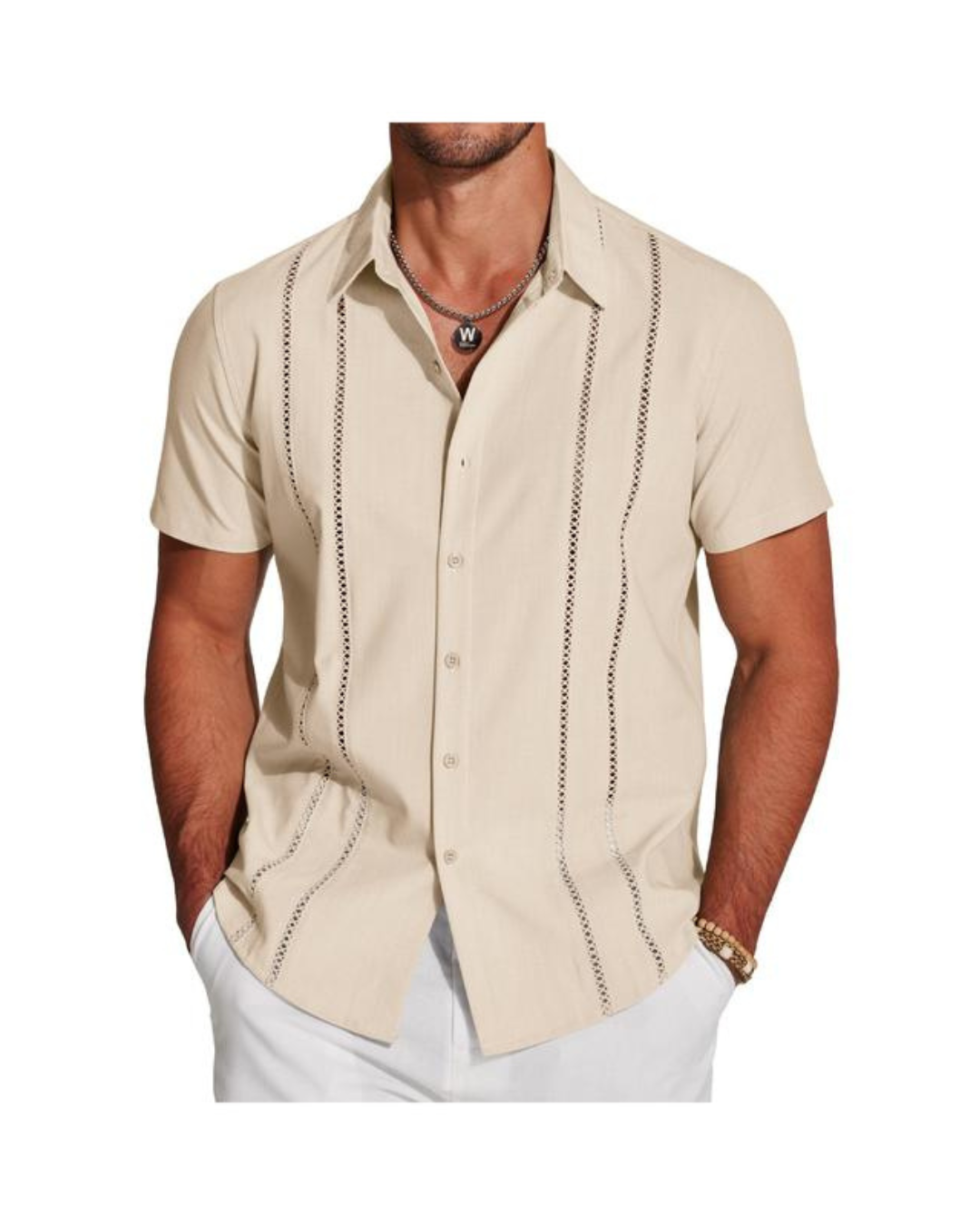 Cămașă Guayabera Cuban Linen Pentru Bărbați Prospețime și Stil Atemporal