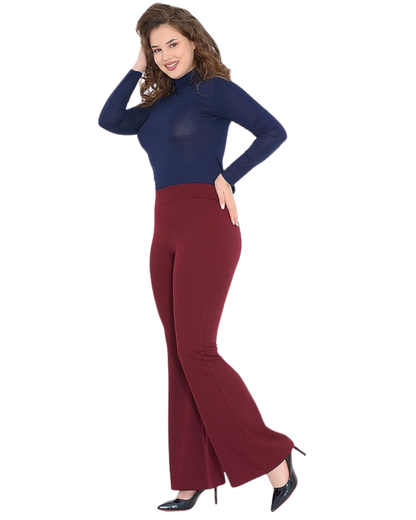 Pantaloni Moderni cu Croială Largă și Țesătură Elastică