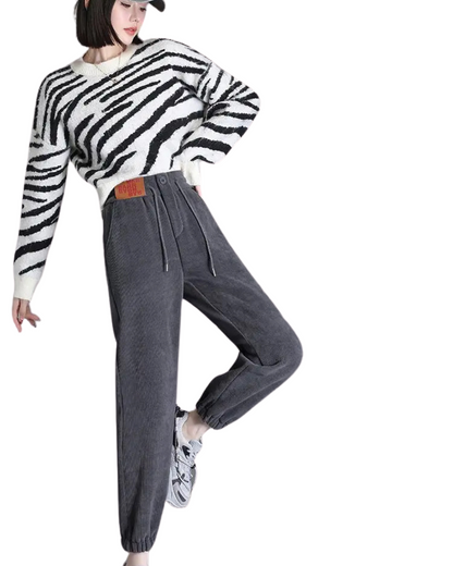 Pantaloni Groși Pentru Femei cu Căptușeală din Fleece