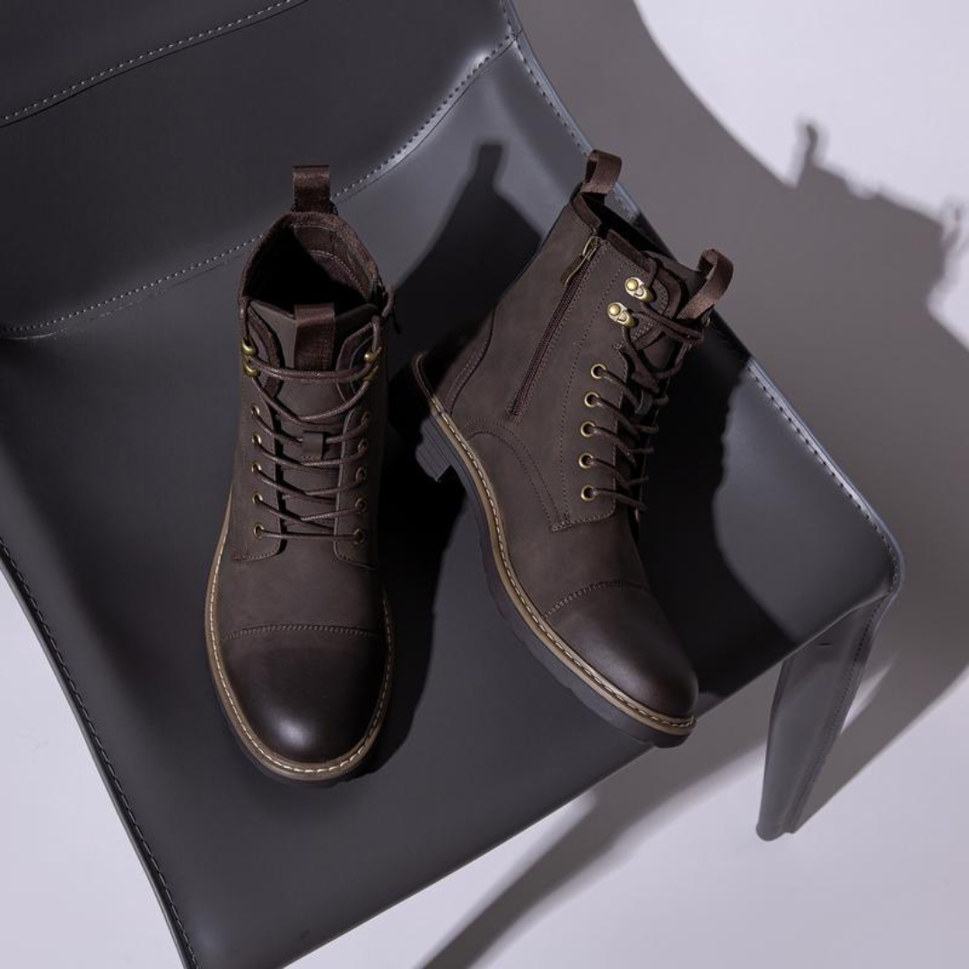 Cizme din piele pentru bărbați cu talpă antiderapantă®