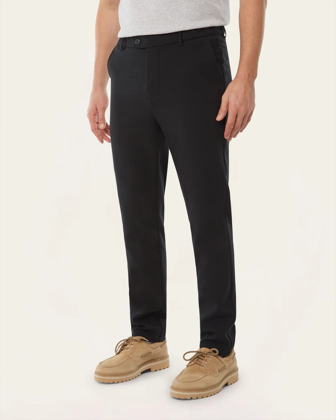 Pants Classic Pentru Bărbați cu Fermoare de Buzunar Invizibile și țesătură Impermeabilă 