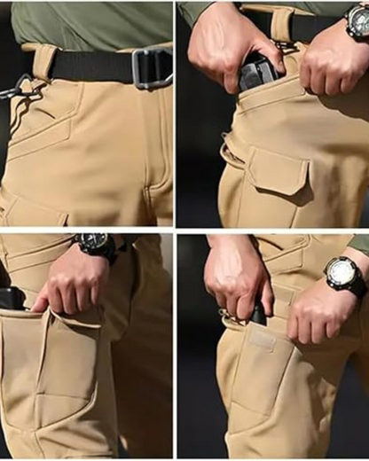 Pantaloni Waterproof Pentru Bărbați cu Căptușeală în Fleece 