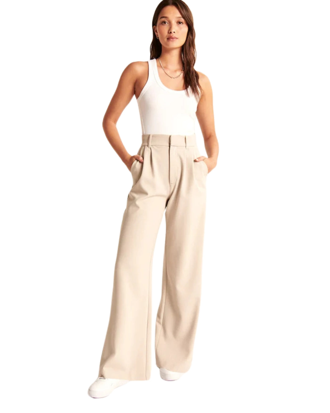 Pantaloni clasici cu lat pentru femei 