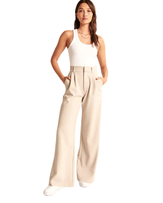 Pantaloni clasici cu lat pentru femei 