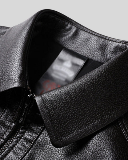 Jacheta de piele călduroasă pentru bărbați