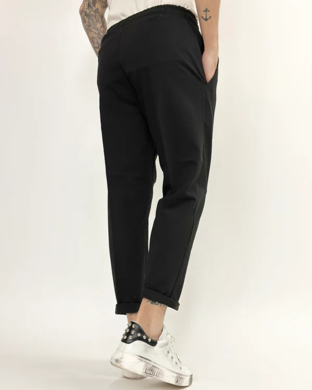 Pantaloni Jogger Pentru Bărbați cu Croială Relaxată și Talie Elastică cu Cordon 