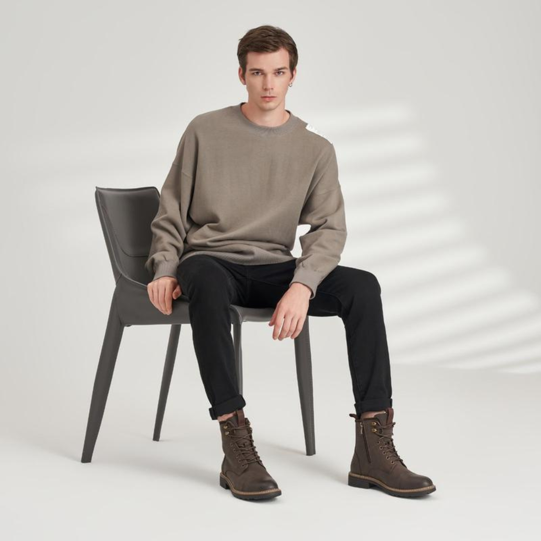 Cizme din piele pentru bărbați cu talpă antiderapantă®