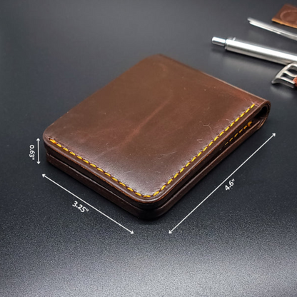 Portofel din piele cu design elegant și cusături întărite®