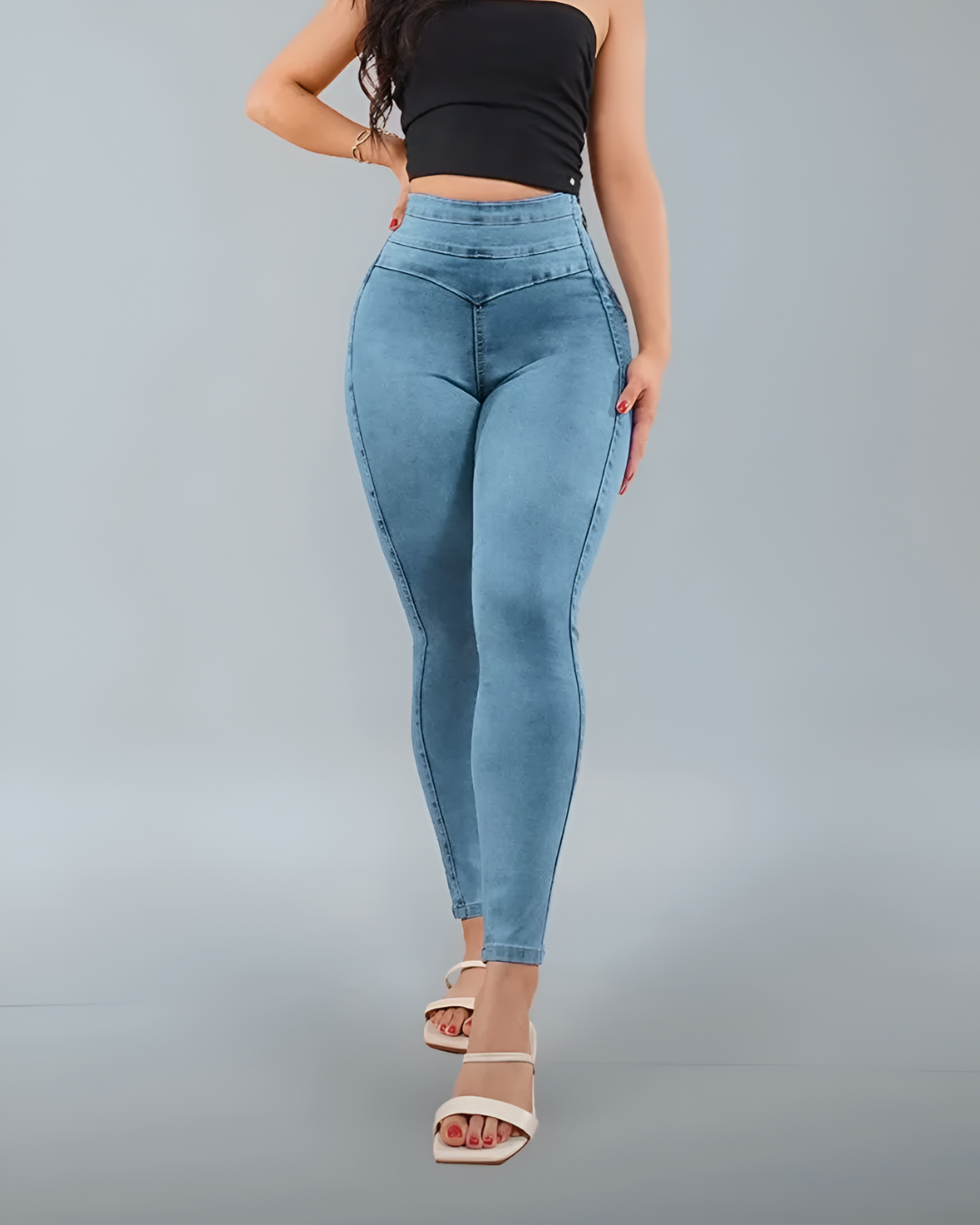 Pants Adjust with Talie înaltă 