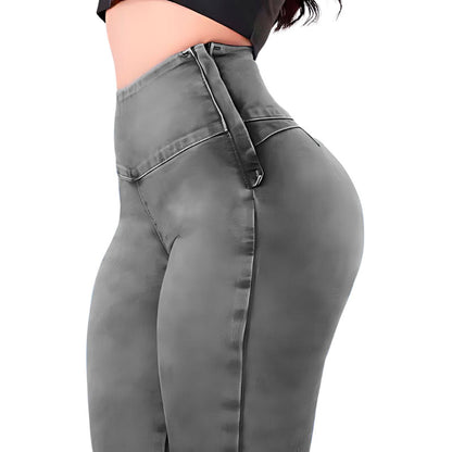 Pantaloni de compresie cu abdomen strâns 